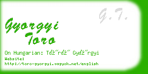 gyorgyi toro business card